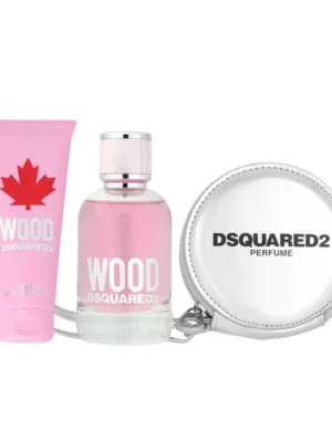 Dsquared2 Wood Edt 2Pcsround Purse Set - Image 1